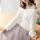 ニットトップス ふわふわ ミンクタッチ | 夢展望 | 詳細画像3 