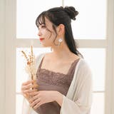 ショルダーレース裾フリルリブキャミソール 韓国ファッション オルチャン | 夢展望 | 詳細画像19 