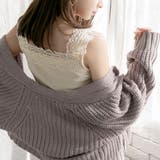 ショルダーレース裾フリルリブキャミソール 韓国ファッション オルチャン | 夢展望 | 詳細画像22 