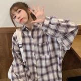 オーバーサイズチェックシャツ 韓国 オルチャン 夢展望 | 夢展望 | 詳細画像10 