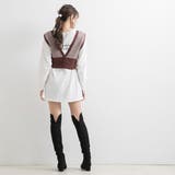 【前後2WAY】幾何学柄レースアップビスチェ 韓国 オルチャン 夢展望 | 夢展望 | 詳細画像4