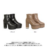 ビジューヒールスクエア美脚ショートブーツ 韓国 オルチャン 夢展望 | 夢展望 | 詳細画像9