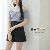 レースレイヤードテレコリブトップス 韓国 夢展望 | 夢展望 | 詳細画像1