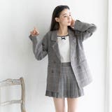 ジャケット&プリーツミニスカパンチェック柄セットアップ 量産型 地雷系 夢展望 | DearMyLove | 詳細画像5