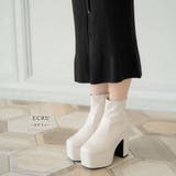 12cm厚底ストレッチショートブーツ 韓国 夢展望 ギャル ガーリー アイドル | 夢展望 | 詳細画像35