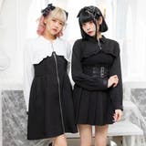 スクエアバックルジップショートブラウス 量産型 地雷系 夢展望 | DearMyLove | 詳細画像3