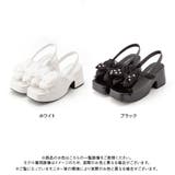 大きめパールリボンフリルミュールサンダル 量産型 地雷系 | 夢展望 | 詳細画像8 
