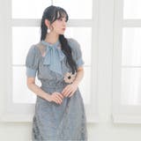 総レースリボン半袖ワンピース 韓国 夢展望 | 夢展望 | 詳細画像15