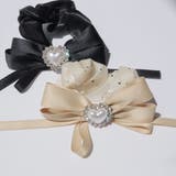 キラキラハートパールビジューリボンサテンゴム 韓国 夢展望 | 夢展望 | 詳細画像4 