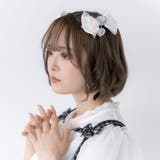 キラキラハートビジューレース2個セットリボンクリップ 量産型 地雷系 夢展望 | DearMyLove | 詳細画像4 