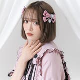 キラキラハートビジューレース2個セットリボンクリップ 量産型 地雷系 夢展望 | DearMyLove | 詳細画像13 