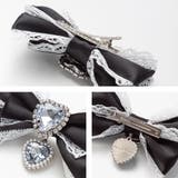 キラキラハートビジューレース2個セットリボンクリップ 量産型 地雷系 夢展望 | DearMyLove | 詳細画像24 