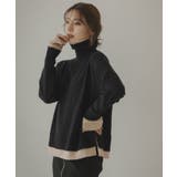 配色レイヤードタートルニット 韓国 夢展望 | 夢展望 | 詳細画像16 