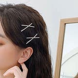 キラキラストーンクロスヘアピン 韓国 夢展望 | 夢展望 | 詳細画像3