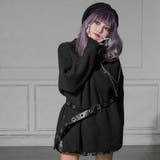 ビッグカラージップオフショルアレンジニットワンピース 韓国 夢展望 | 夢展望 | 詳細画像8 