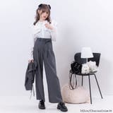 リボンベルト付シンプルタックワイドパンツ 量産型 地雷系 夢展望 | DearMyLove | 詳細画像2