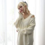 肩開き2WAYジップ前後着用OKニットワンピース 韓国 夢展望 | 夢展望 | 詳細画像5