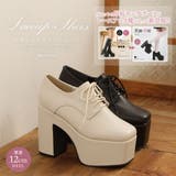 12cm厚底美脚レースアップシューズ 韓国 夢展望 | 夢展望 | 詳細画像2