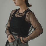 ダブルシャーリングチュールトップス 韓国 夢展望 | 夢展望 | 詳細画像1 