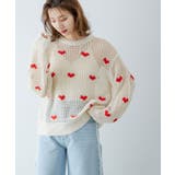 ハート柄メッシュジャガードニット 韓国 夢展望 | 夢展望 | 詳細画像4 