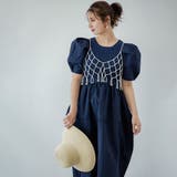 ボリュームスリーブドッキングワンピース 韓国 夢展望 | 夢展望 | 詳細画像1 