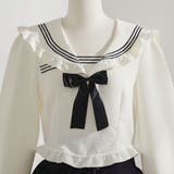 セーラーカラーブラウス学生服風セットアップ3点セット 韓国 夢展望 | 夢展望 | 詳細画像16