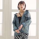 ストーンビジュー付オーバーデニムシャツジャケット 韓国 夢展望 | 夢展望 | 詳細画像3