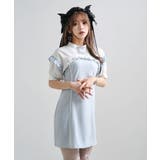 サブジラギャル配色チャイナカラーAラインワンピース 韓国 夢展望 | 夢展望 | 詳細画像9 