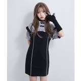 サブジラギャル配色チャイナカラーAラインワンピース 韓国 夢展望 | 夢展望 | 詳細画像15 