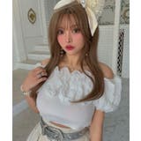 ウェーブシフォンオフショルニットトップス 韓国 夢展望 | 夢展望 | 詳細画像10