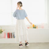 クロップドロゴ刺繍Tシャツ 韓国 夢展望 | 夢展望 | 詳細画像12 