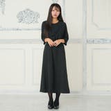 ブラックフォーマルワンピース【M/L/LL/3L/4L】 韓国 夢展望 | 夢展望 | 詳細画像5