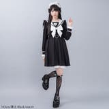 ハートレースリボンセーラーワンピース 量産型 地雷系 夢展望 | DearMyLove | 詳細画像18