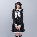 ハートレースリボンセーラーワンピース 量産型 地雷系 夢展望 | DearMyLove | 詳細画像21