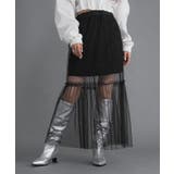 タフタ×チュールレイヤードスカート 韓国 夢展望 | 夢展望 | 詳細画像5 