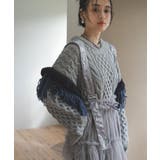 フリンジスリーブハニカムボリュームニット 韓国 夢展望 | 夢展望 | 詳細画像33 