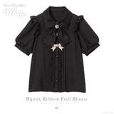 ビジューハートリボンフリルブラウス 量産型 地雷系 夢展望 | DearMyLove | 詳細画像1