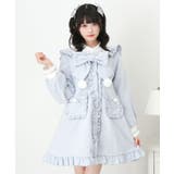 ポンポンリボンセーラー襟フリルコート 量産型 地雷系 夢展望 | DearMyLove | 詳細画像4 
