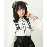 レースアップフリル襟ブラウス 量産型 地雷系 夢展望 | DearMyLove | 詳細画像4 