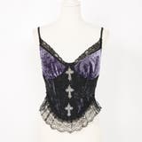 十字架チャームコルセットベロアキャミトップス 韓国 夢展望 | 夢展望 | 詳細画像5