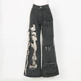 フリンジダメージ加工パッチポケットデニムパンツ 韓国 夢展望 | 夢展望 | 詳細画像9