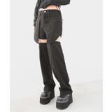 ショート&ロング2wayルーズデニムワイドパンツ 韓国 夢展望 | 夢展望 | 詳細画像2 