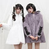 選べるフードデザインフレアファーコート 量産型 地雷系 夢展望 | DearMyLove | 詳細画像10