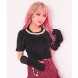 アームウォーマー付ビジューシャギーミニスカートセットアップ3点セット 韓国 夢展望 | 夢展望 | 詳細画像9