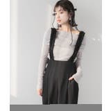 ハイウエストフリルサスペンダーパンツ 【大きいサイズ有】 韓国 夢展望 | 夢展望 | 詳細画像2