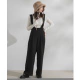 ハイウエストフリルサスペンダーパンツ 【大きいサイズ有】 韓国 夢展望 | 夢展望 | 詳細画像19