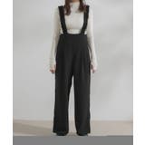 ハイウエストフリルサスペンダーパンツ 【大きいサイズ有】 韓国 夢展望 | 夢展望 | 詳細画像21