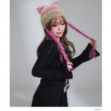 カラフル猫ボーダーニット帽 韓国 夢展望 | 夢展望 | 詳細画像2 