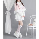 ファーポンポンハートビジューリボンケープコート 量産型 地雷系 夢展望 | DearMyLove | 詳細画像14 