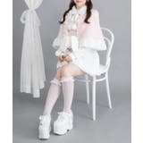 ファーポンポンハートビジューリボンケープコート 量産型 地雷系 夢展望 | DearMyLove | 詳細画像16 